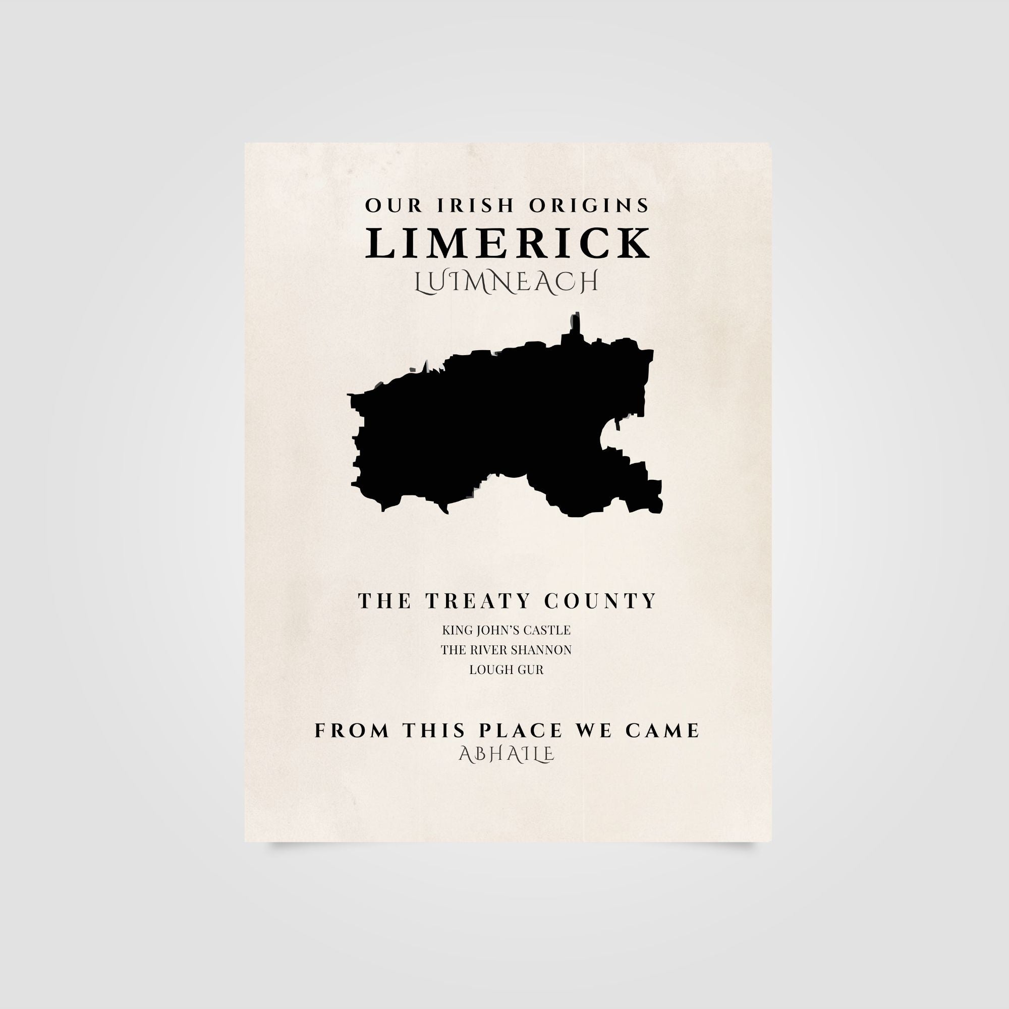 Limerick Ireland Print (The Treaty County) – Irish County Wall Art Poster