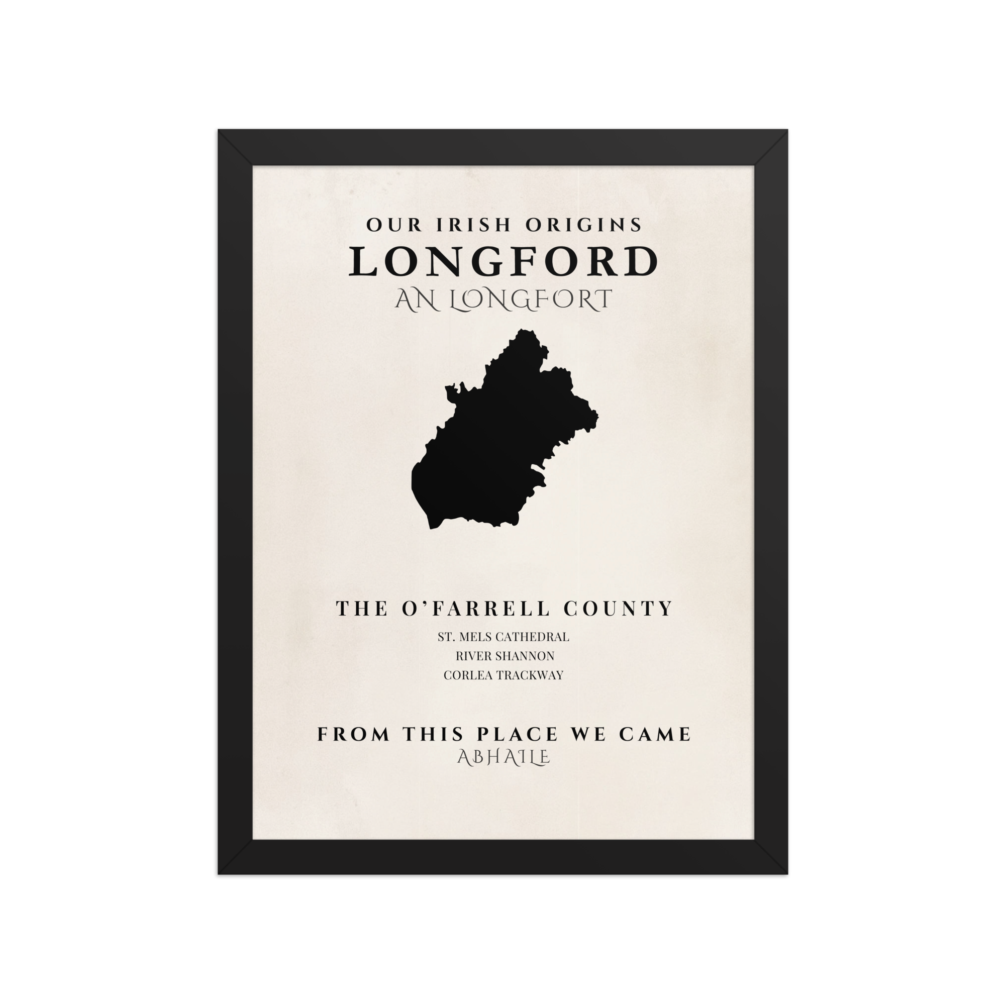 Longford Ireland Print (The O'Farrell County) – Irish County Wall Art Poster