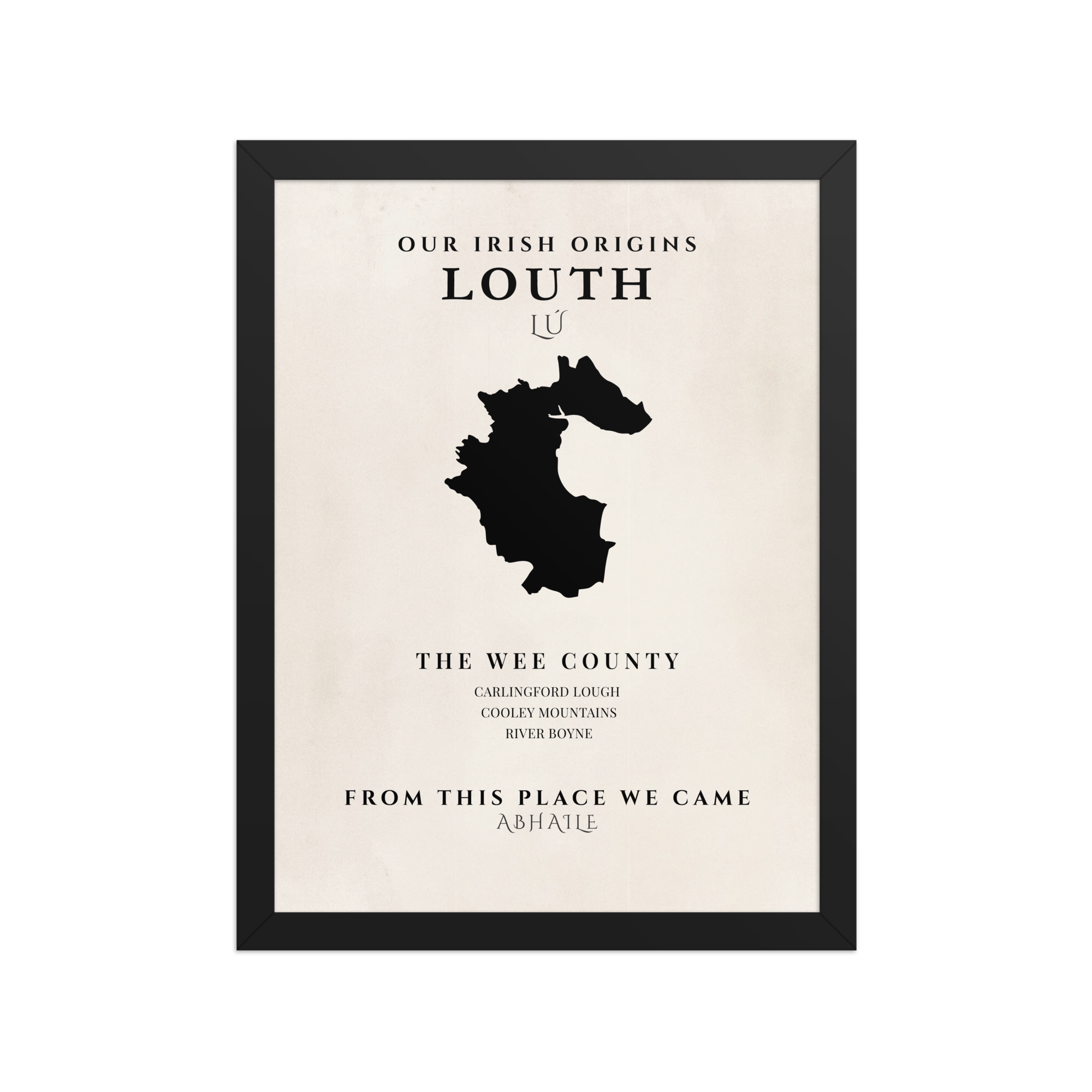 Louth Ireland Print (The Wee County) – Irish County Wall Art Poster