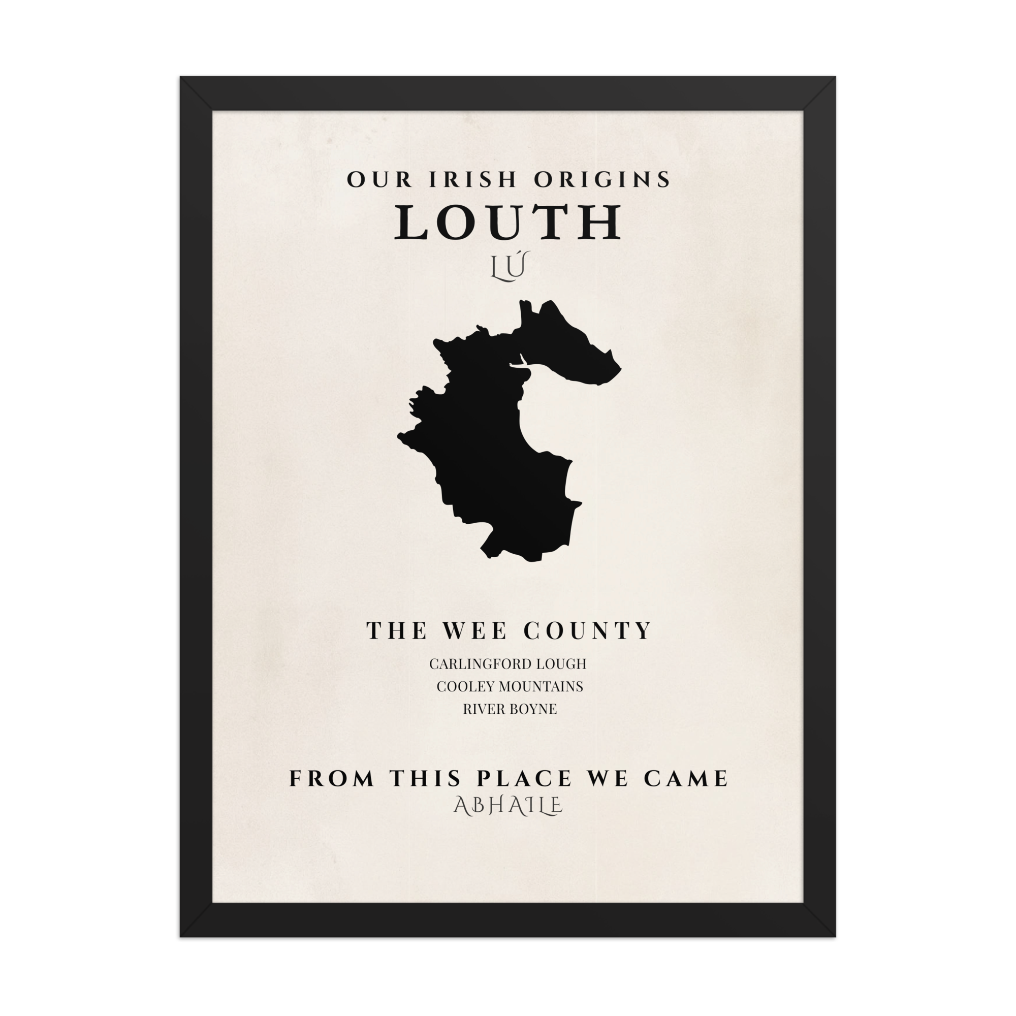 Louth Ireland Print (The Wee County) – Irish County Wall Art Poster