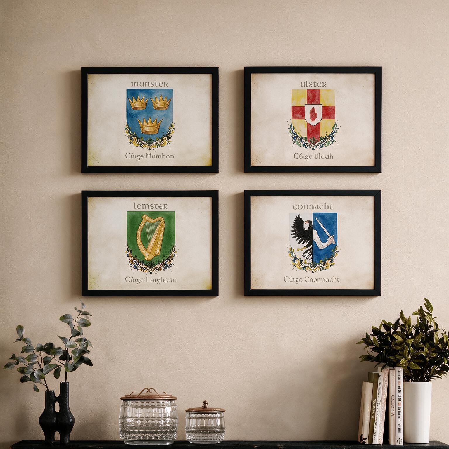 Provence of Leinster Crest - Framed Print