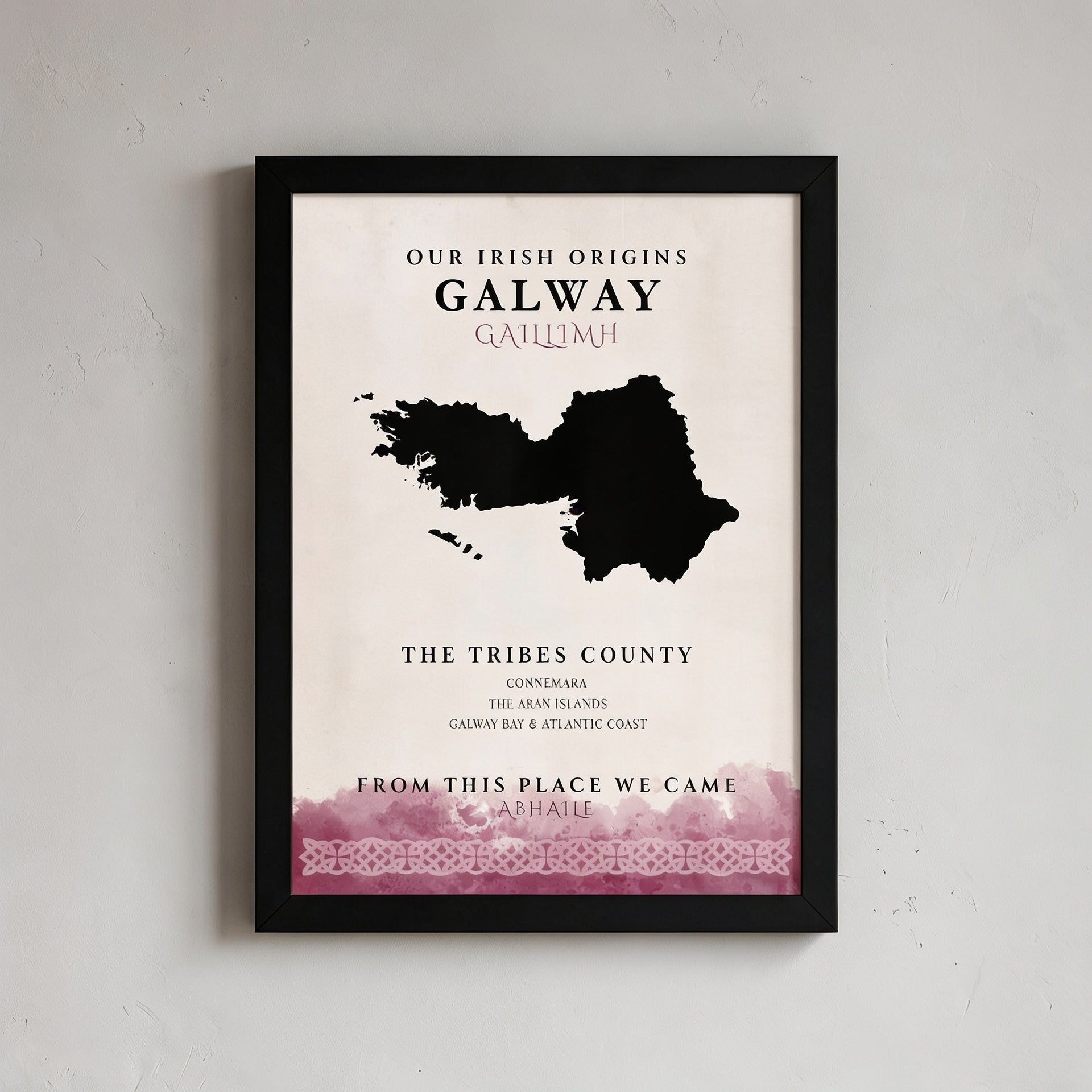 Galway Celtic Motif Print (The Tribes County)