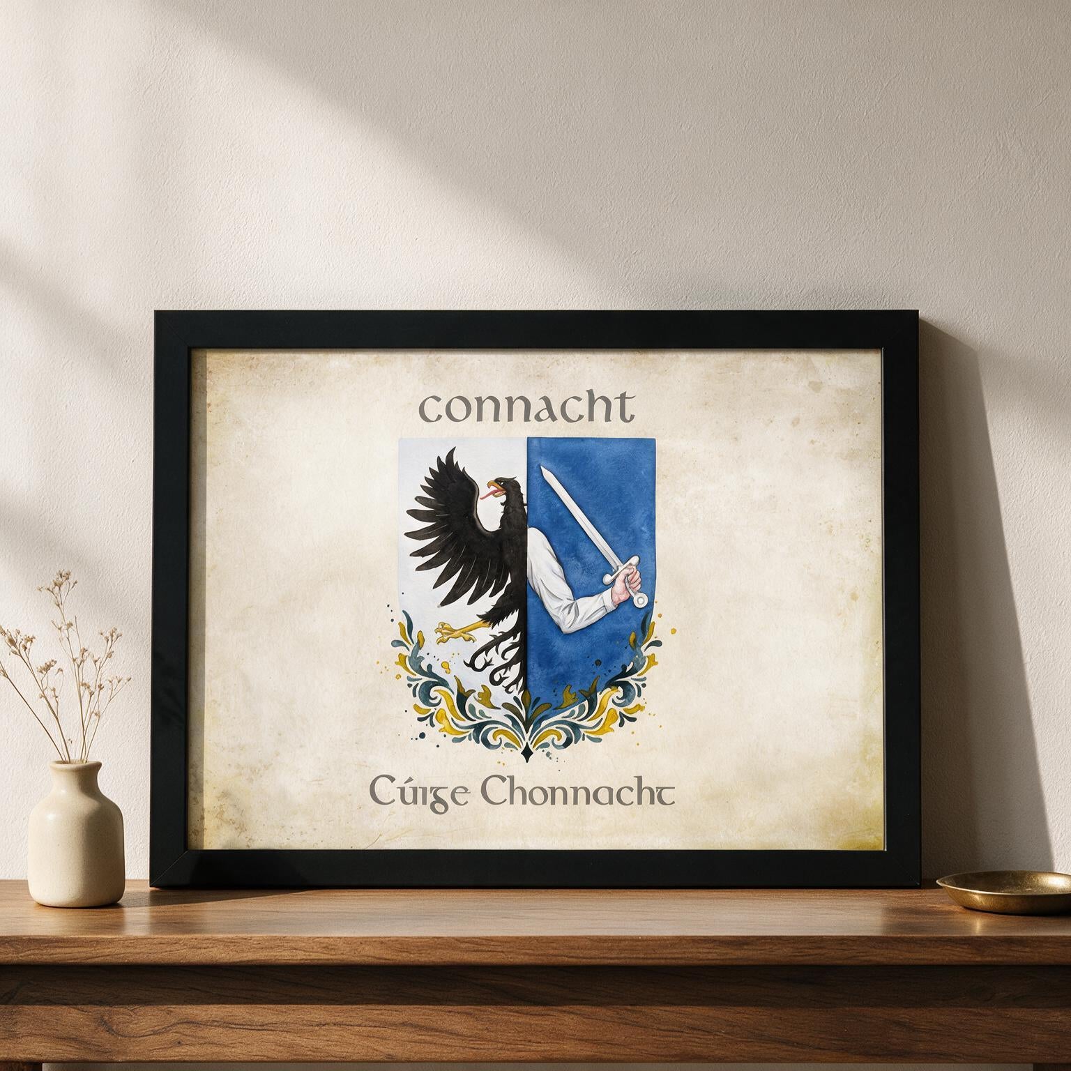 Provence of Connacht Crest - Framed Print
