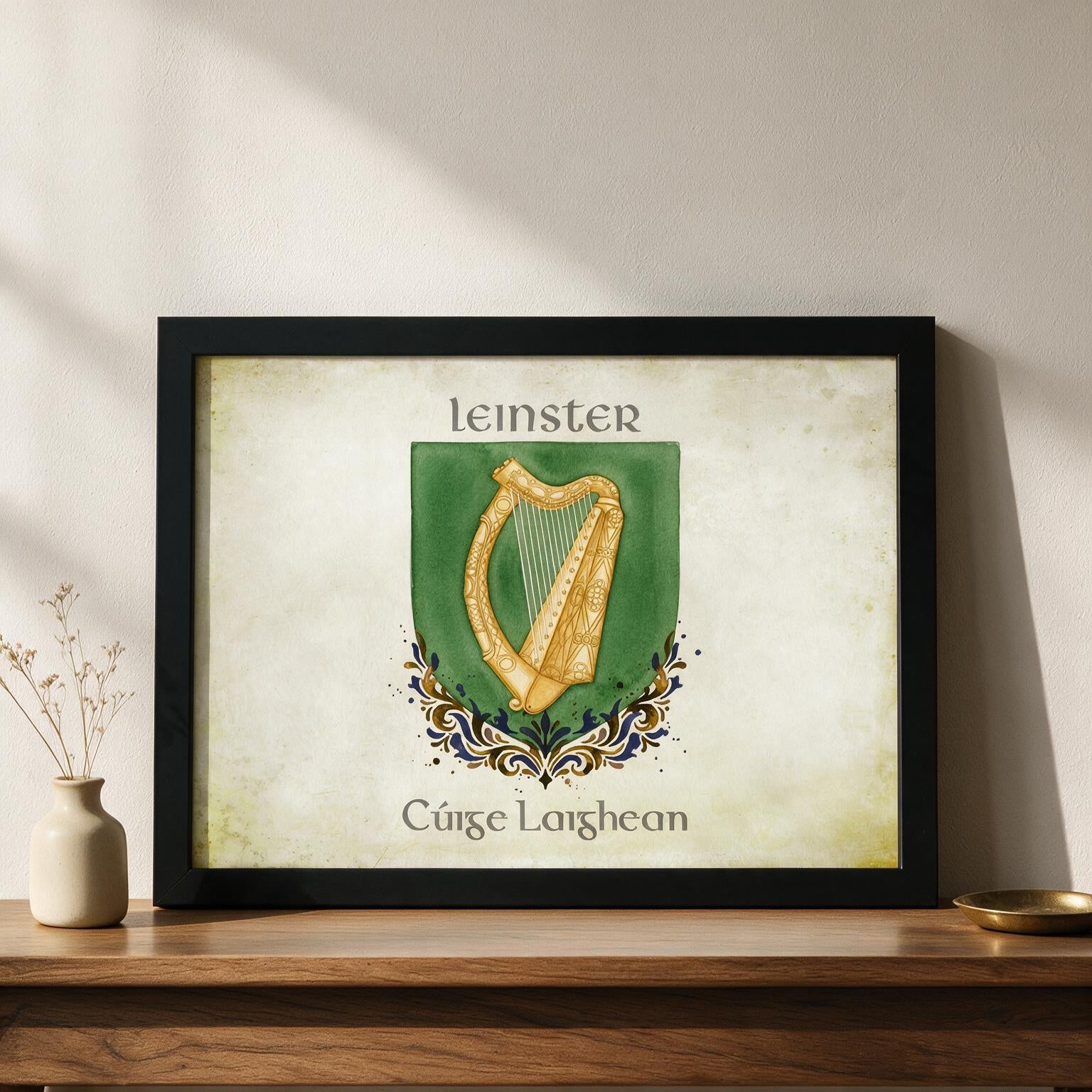 Provence of Leinster Crest - Framed Print