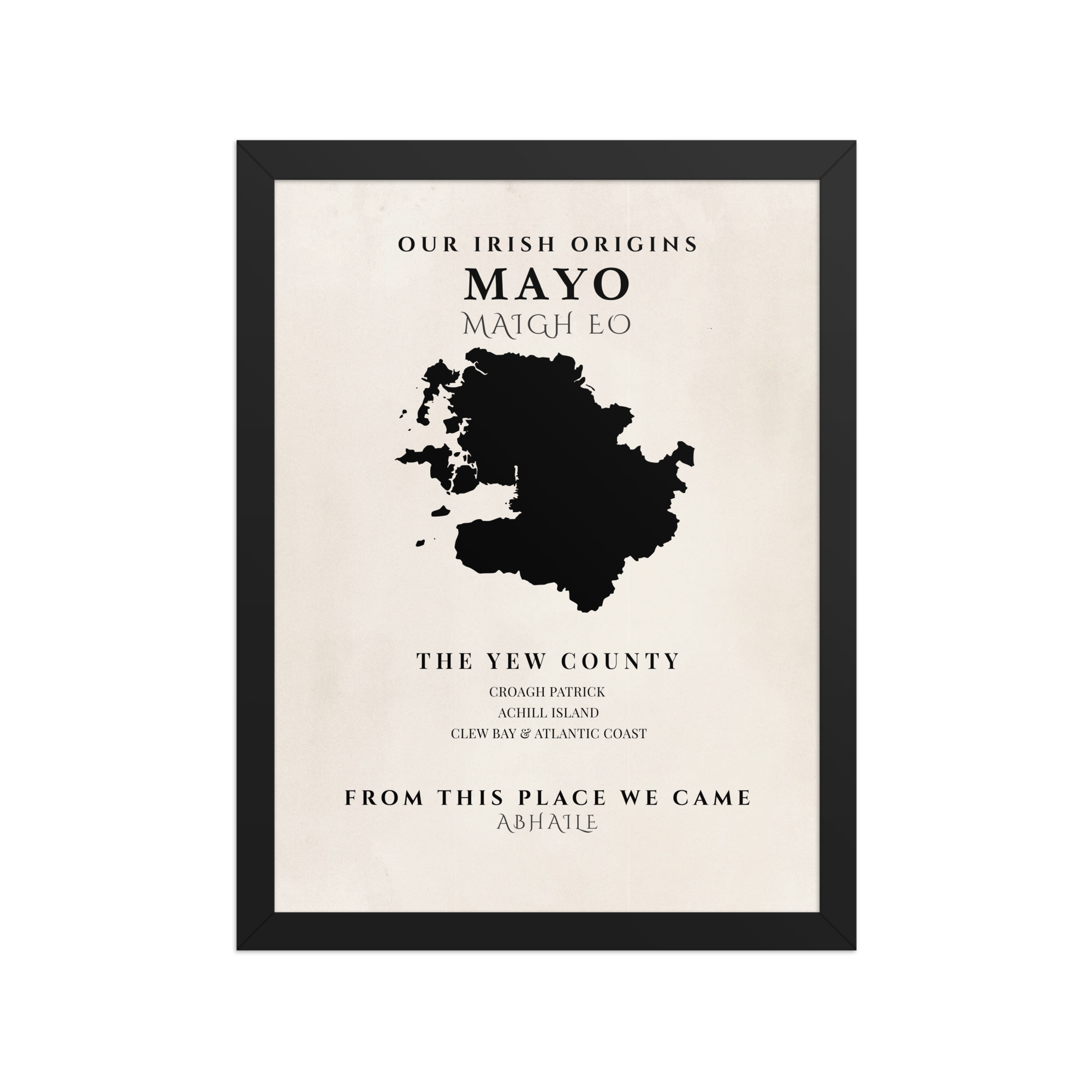 Mayo Ireland Print (The Yew County) – Irish County Wall Art Poster