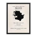 Mayo Irish heritage print featuring The Yew County, alternate product view