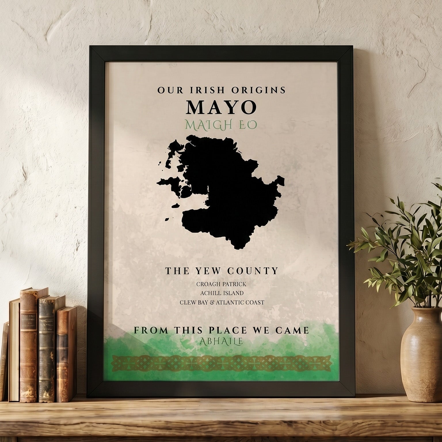 Mayo Origins Celtic Motif Print (The Yew County)