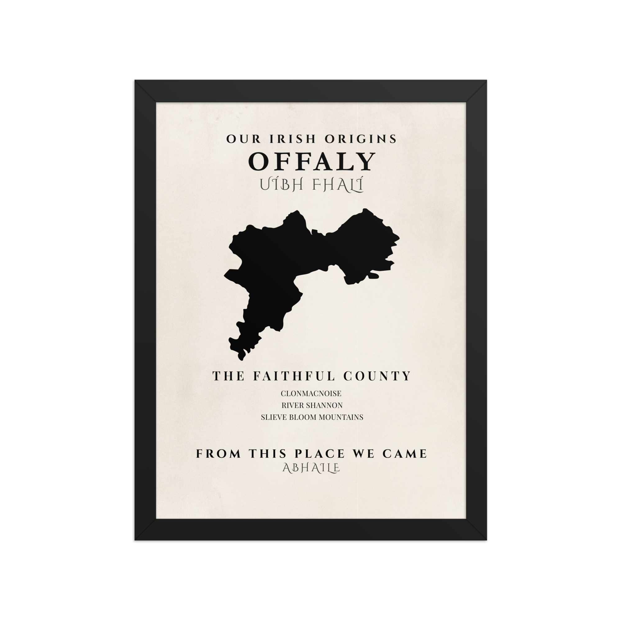 Offaly Ireland Print (The Faithful County) – Irish County Wall Art Poster