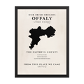 Offaly Irish heritage print featuring The Faithful County, alternate product view