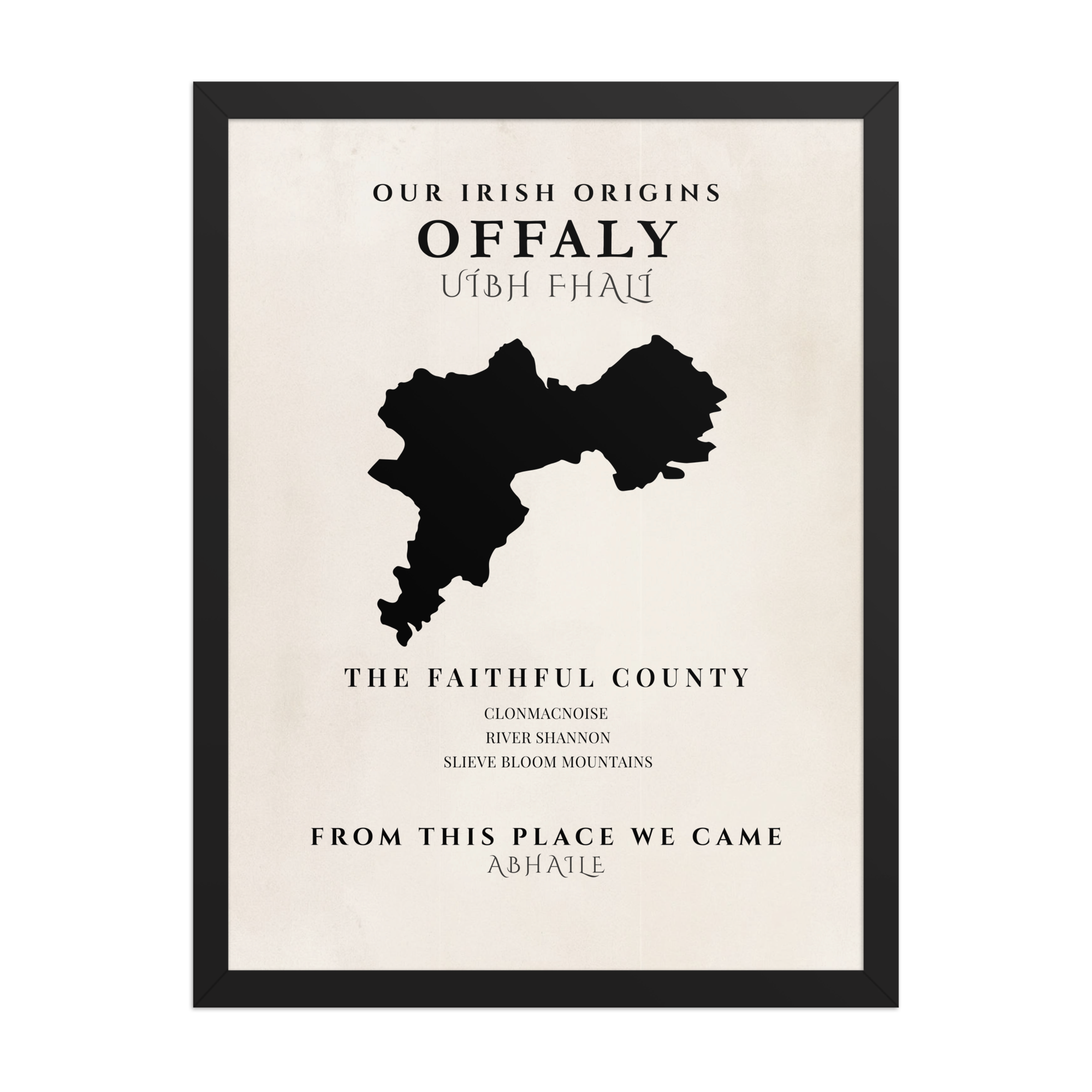 Offaly Ireland Print (The Faithful County) – Irish County Wall Art Poster