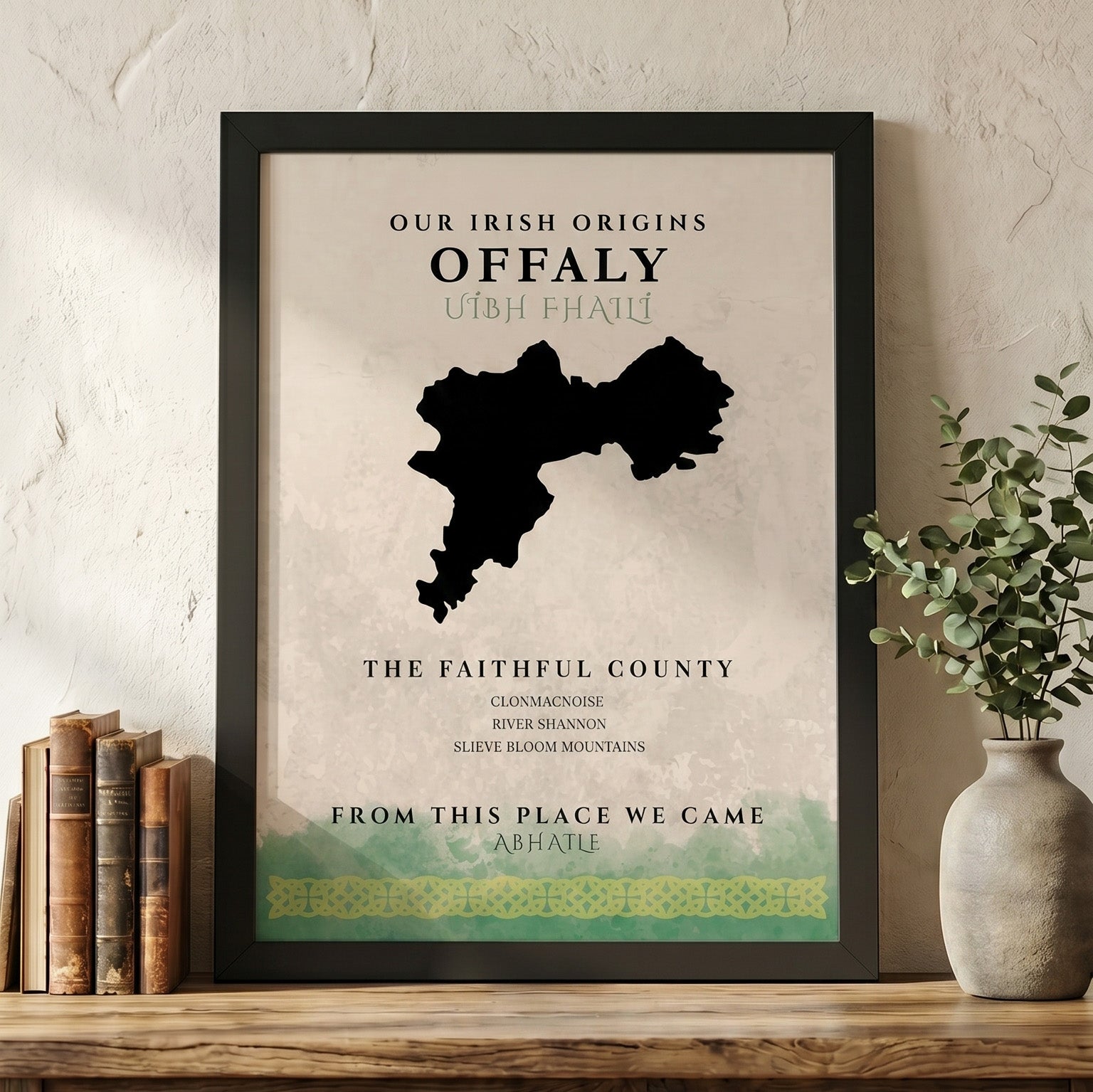 Offaly Origins Celtic Motif Print (The Faithful County)