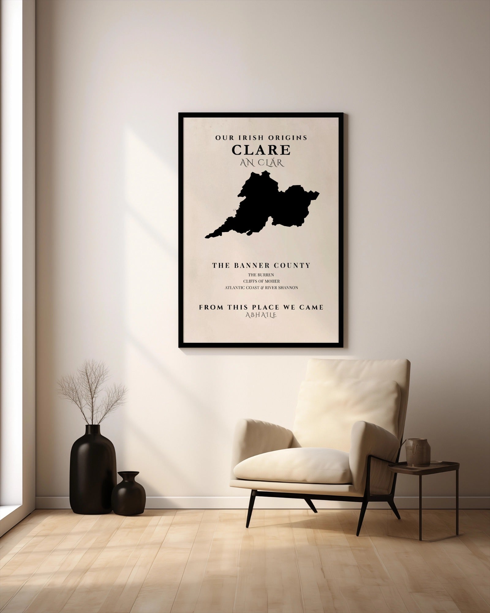 Clare Ireland Print (The Banner County) – Irish County Wall Art Poster