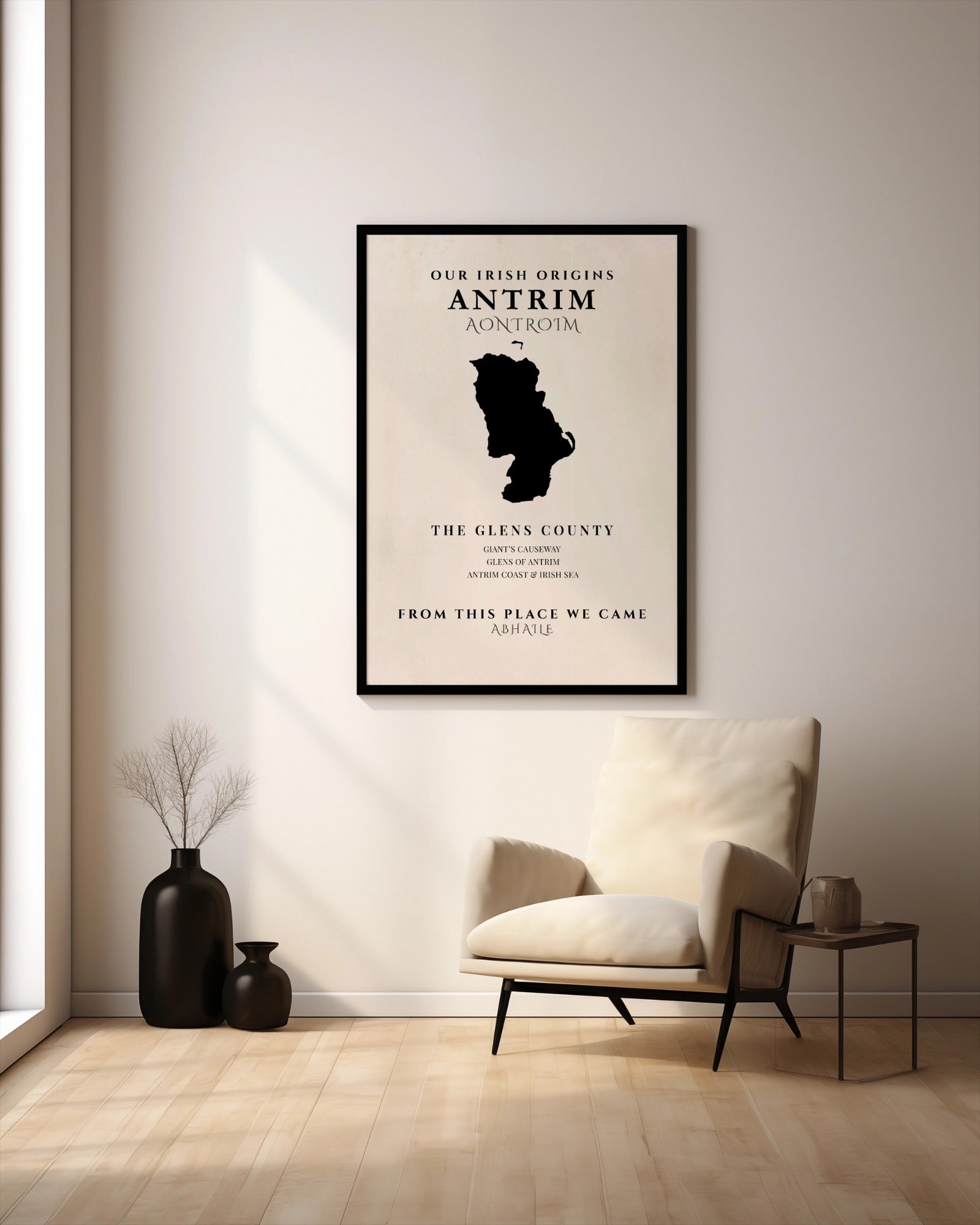 Antrim Ireland Print (The Glens County) – Irish County Wall Art Poster