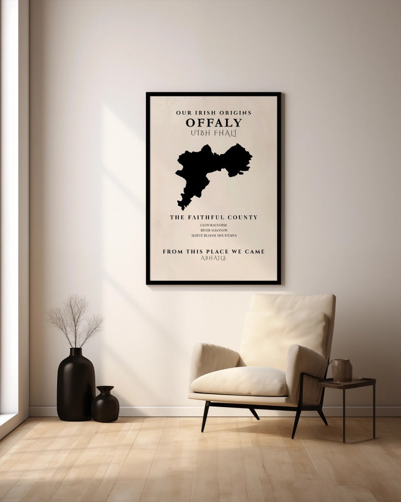 Offaly Ireland Print (The Faithful County) – Irish County Wall Art Poster