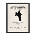 Roscommon Irish heritage print featuring The Rossies, alternate product view