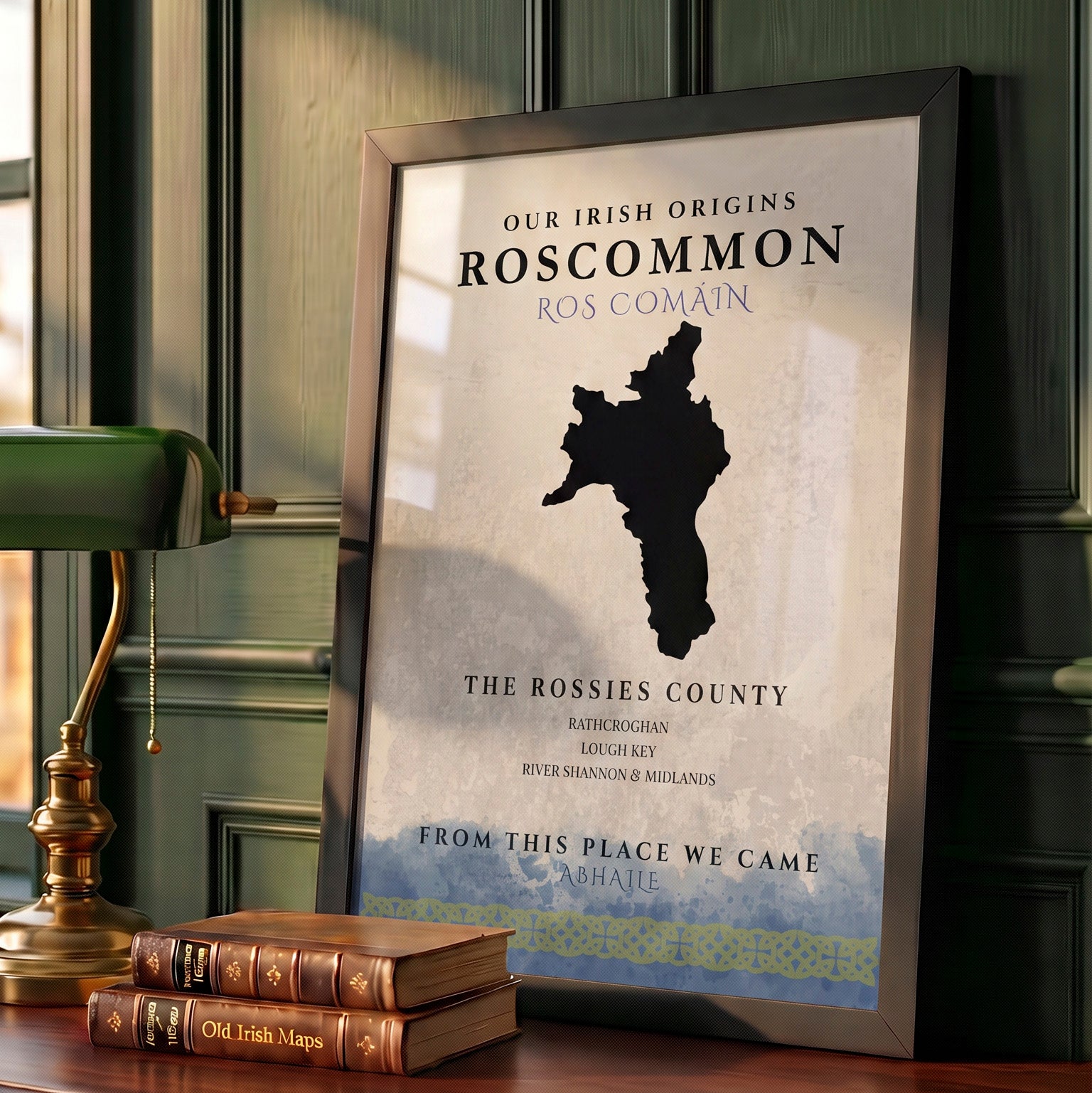 Roscommon Celtic Motif Print (The Rossies)