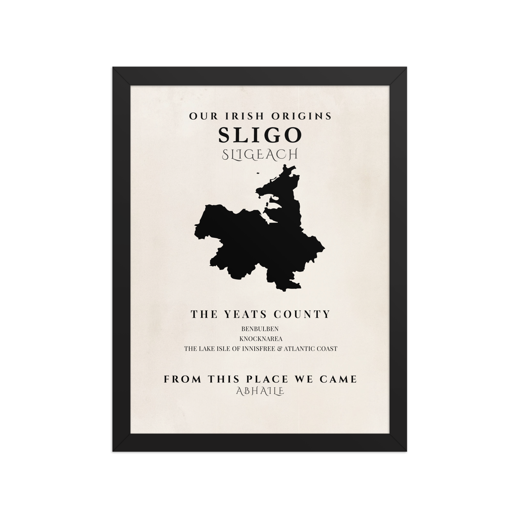 Sligo Ireland Print (The Yeats County) Irish County Wall Art Poster