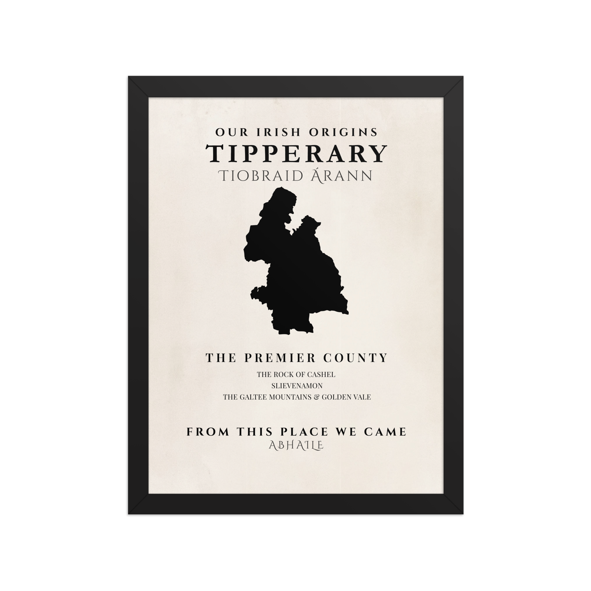 Tipperary Ireland Print (The Premier County) – Irish County Wall Art Poster