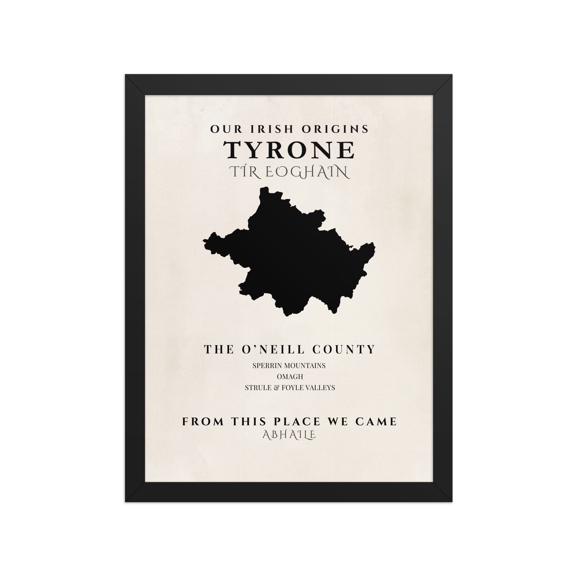 Tyrone Ireland Print (The O'Neill County) – Irish County Wall Art Poster