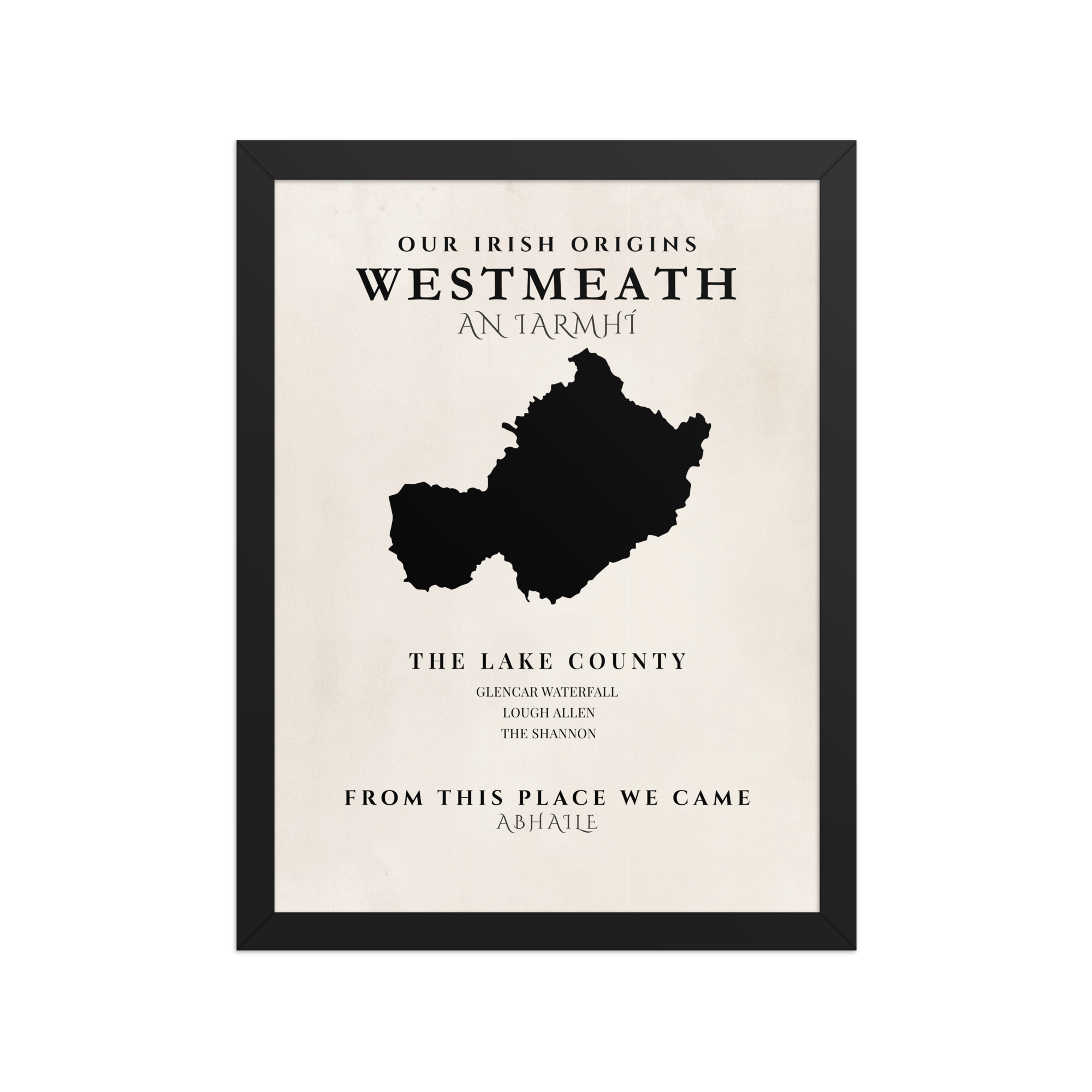 Westmeath Ireland Print (The Lake County) – Irish County Wall Art Poster