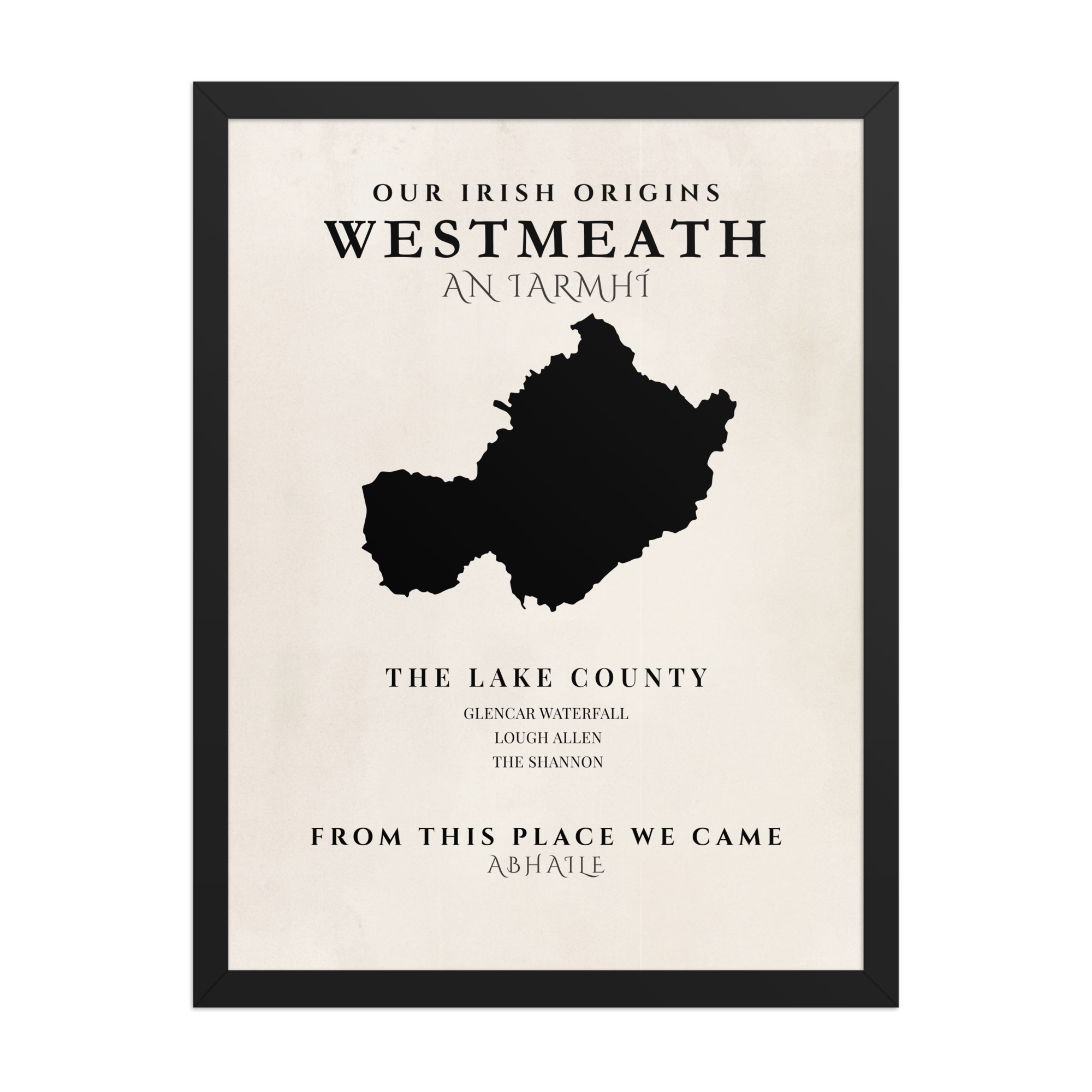 Westmeath Ireland Print (The Lake County) – Irish County Wall Art Poster