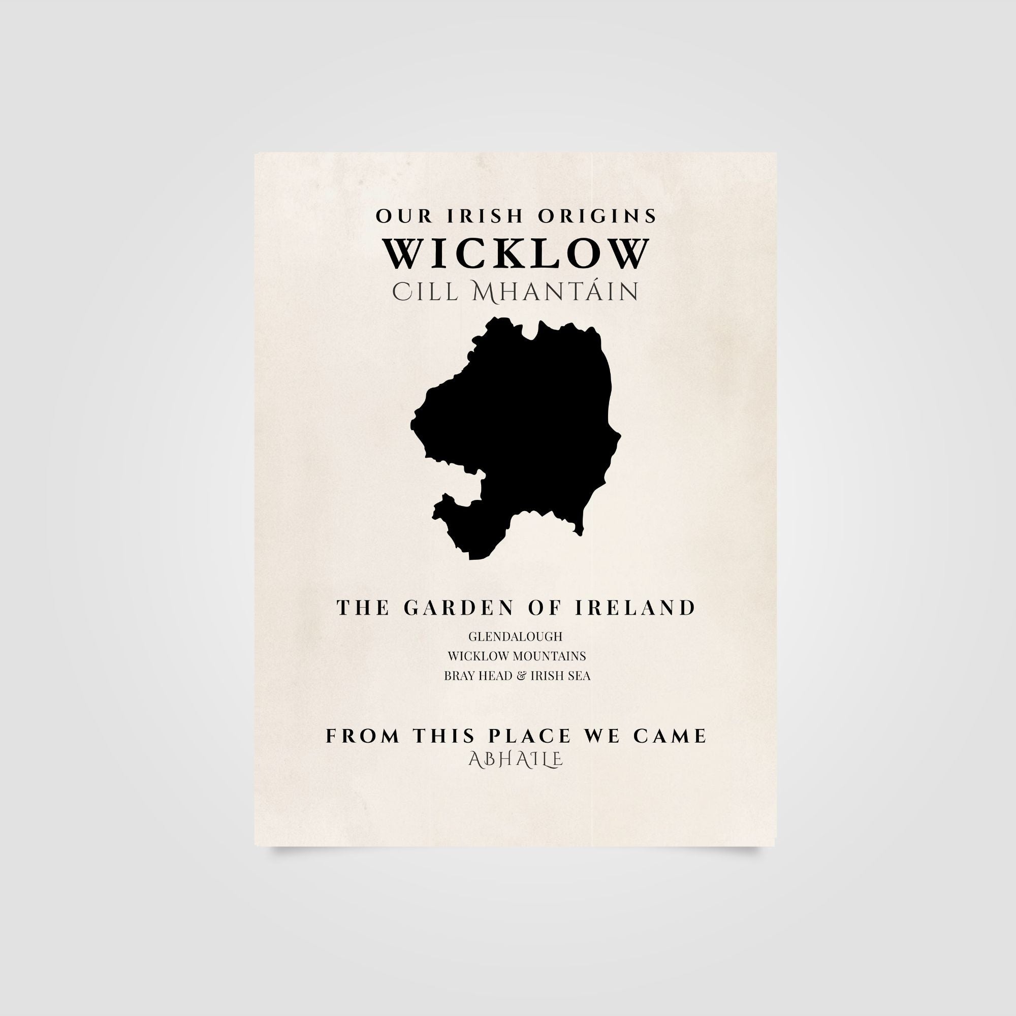 Wicklow Ireland Print (The Garden of Ireland) – Irish County Wall Art Poster