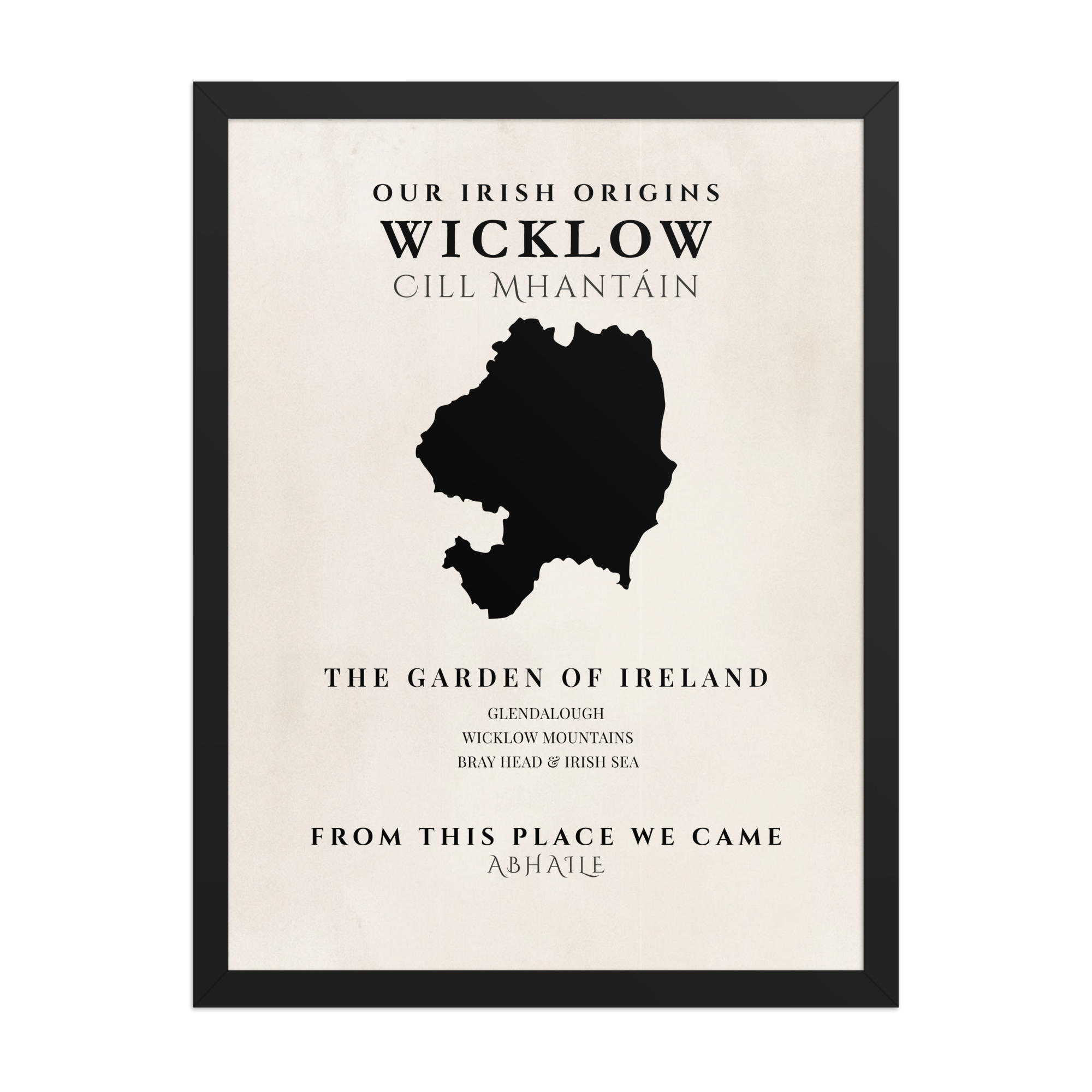 Wicklow Ireland Print (The Garden of Ireland) – Irish County Wall Art Poster